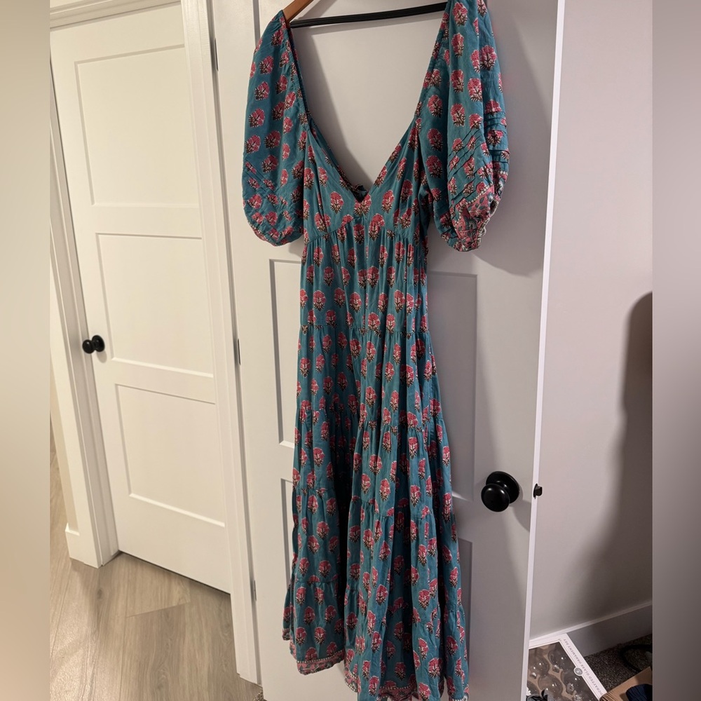 SAYLOR Teal and Pink Floral Dress